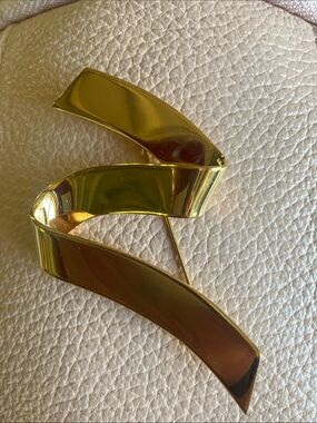 Monet Gold-tone Ribbon Curl Brooch